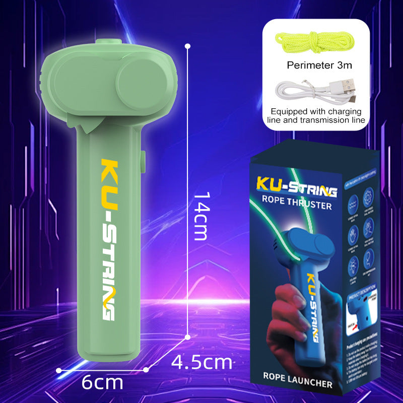 Glow-in-the-Dark Rope Launcher Toy for Night Play