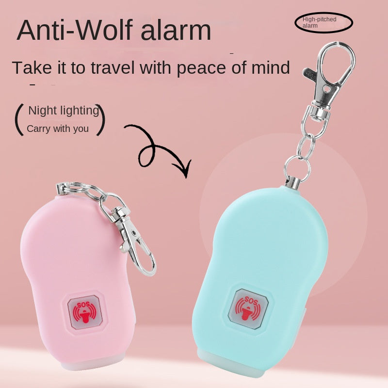 Rechargeable SOS Personal Alarm Keychain with LED Light