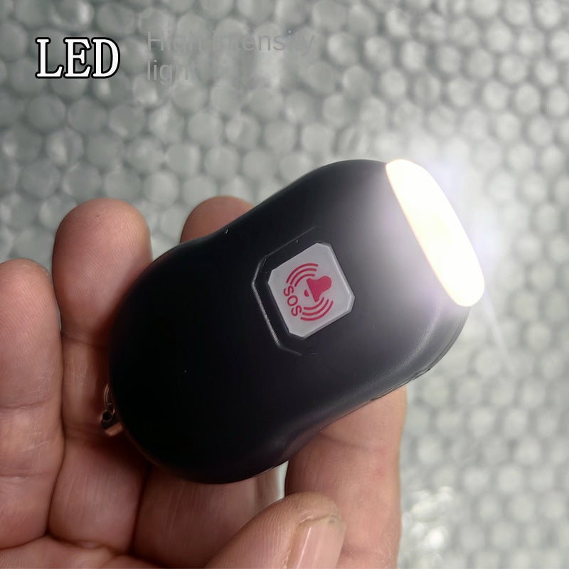 Rechargeable SOS Personal Alarm Keychain with LED Light