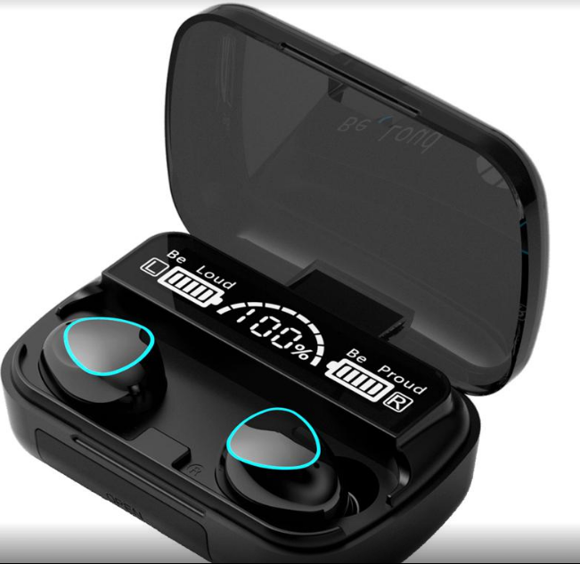 True Wireless Earbuds with LED Battery Display Case