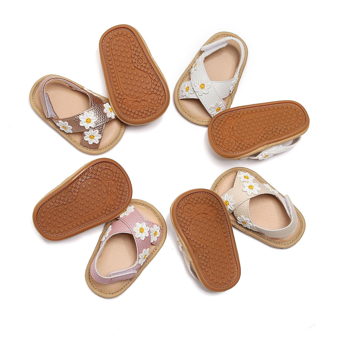 Girls' Flower Sandals for Comfortable Everyday Walks