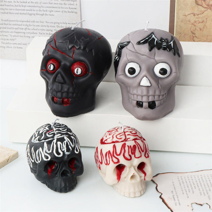 3D Skull Candle Mold for Gothic Halloween Candle Making