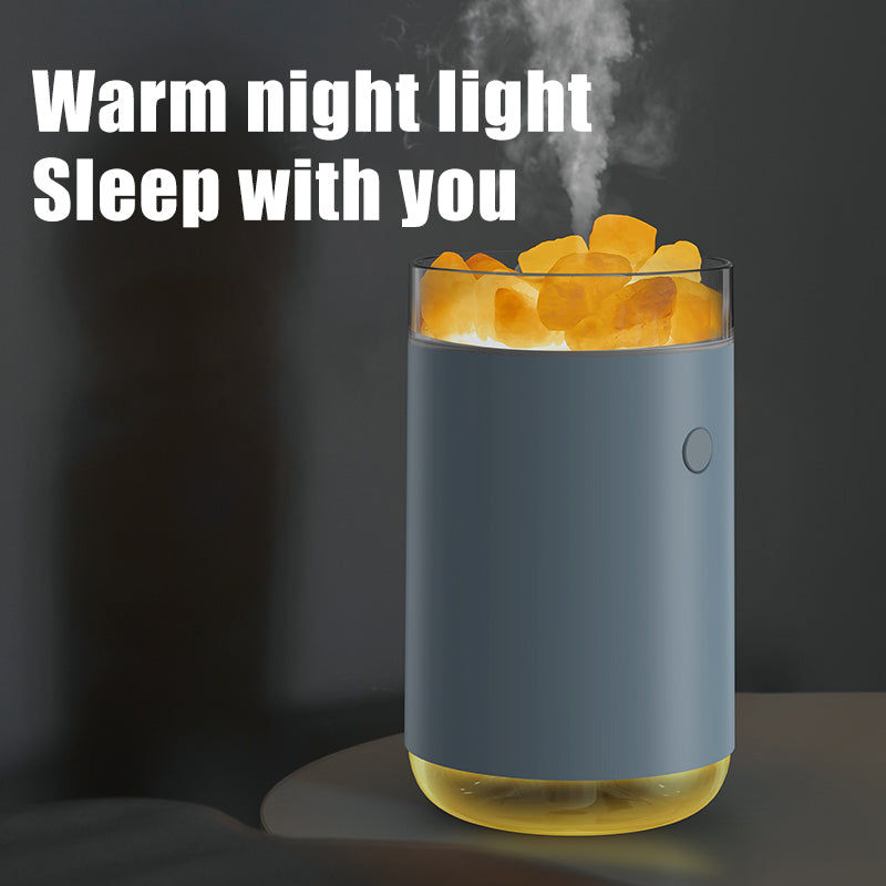 Crystal Salt Humidifier with Aromatherapy & Night Light