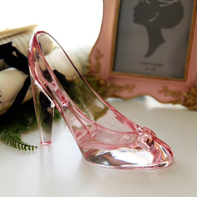 Crystal Glass Slipper Ornament for Fairytale Decor