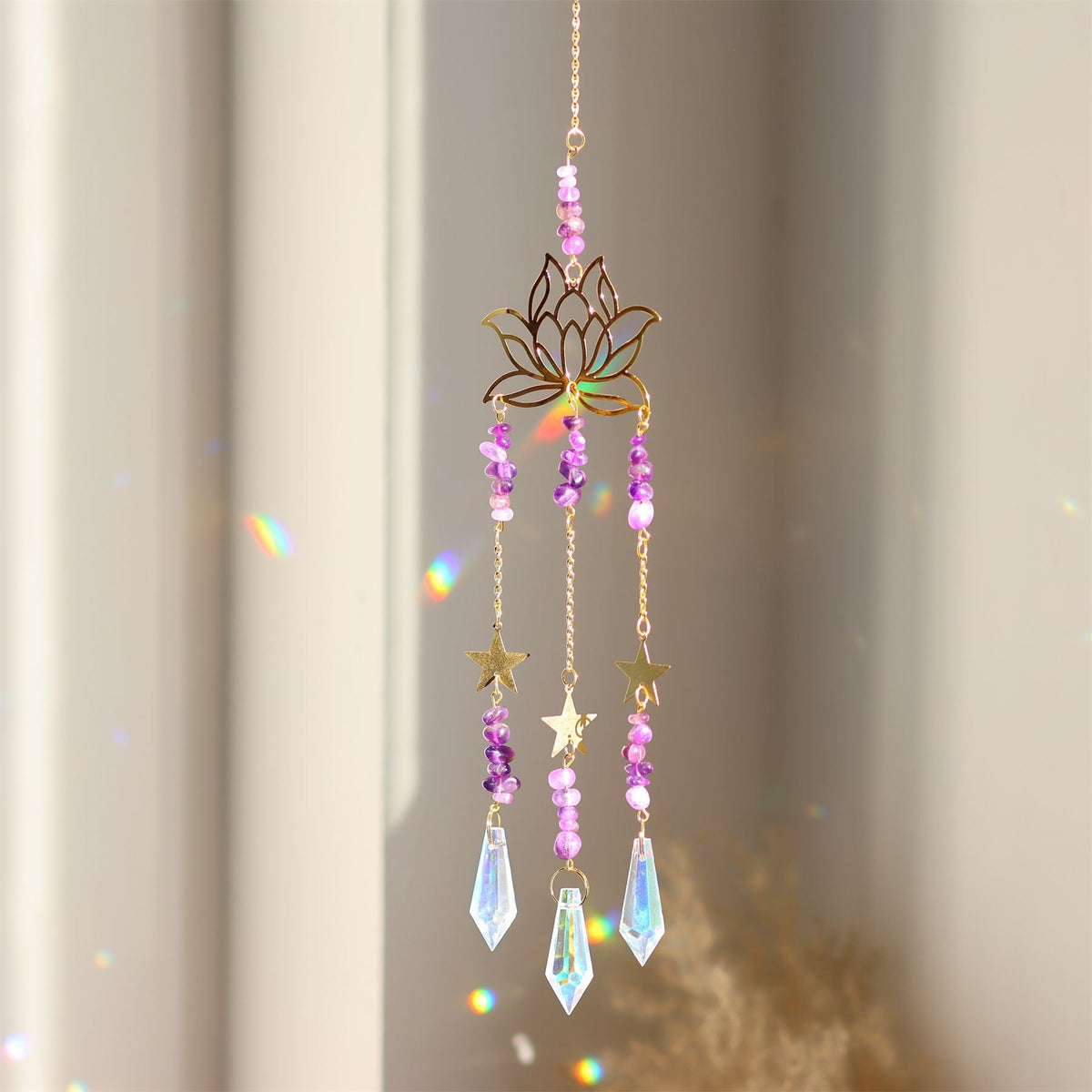 Crystal Suncatcher — Colorful Rainbow Window Light