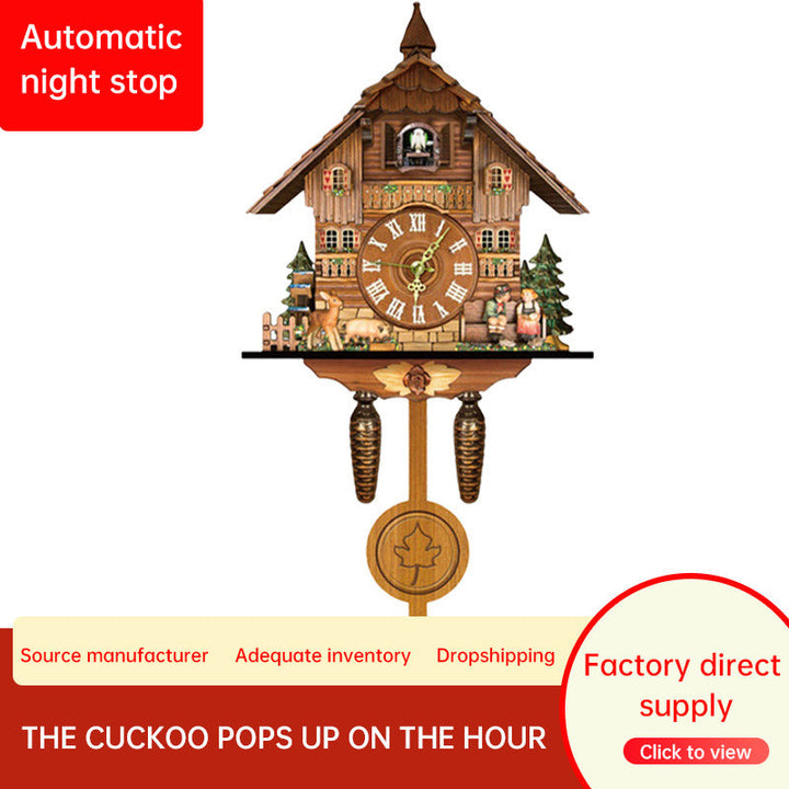Chalet Cuckoo Clock with Automatic Night Stop Feature