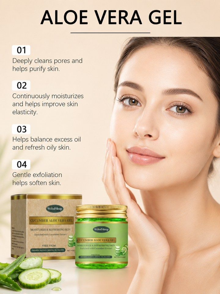Cucumber Aloe Vera Facial Gel — Cleanse, Hydrate & Balance