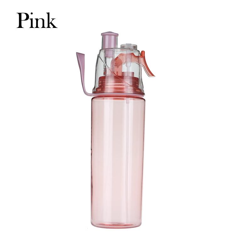 Misting Sports Water Bottle 600ml with Spray Mist Lid