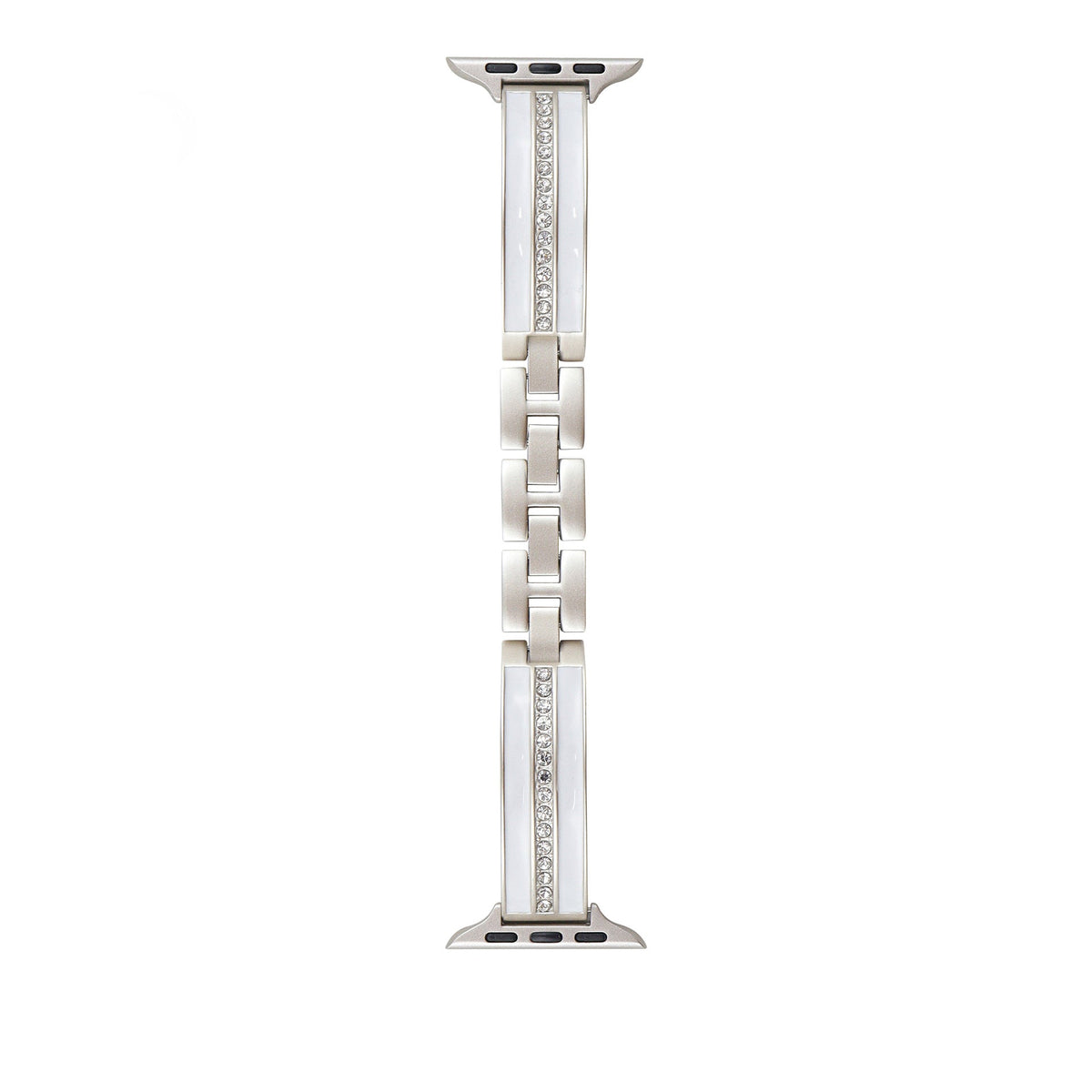 Rhinestone Curved Metal Apple Watch Band for Women