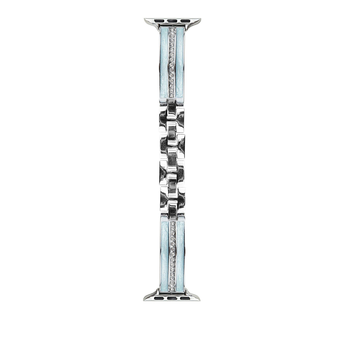 Rhinestone Curved Metal Apple Watch Band for Women