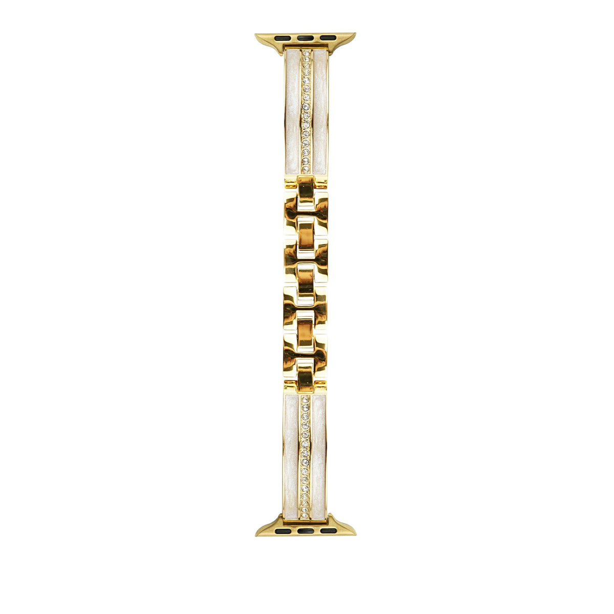 Rhinestone Curved Metal Apple Watch Band for Women