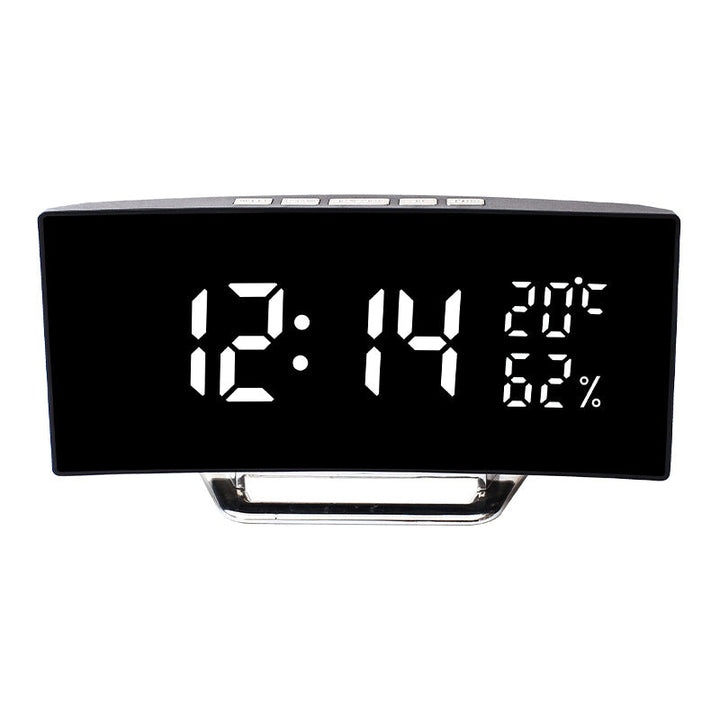 Curved LED Clock With Temperature Humidity Display