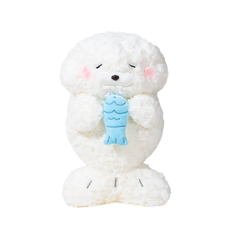 Hugging Fish Seal Plush Toy for Cozy Kawaii Room Decor