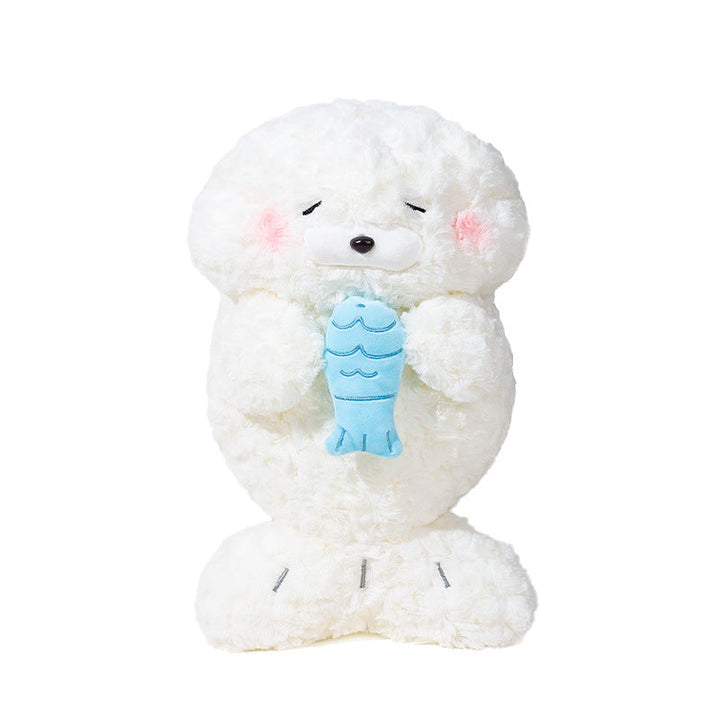 Hugging Fish Seal Plush Toy for Cozy Kawaii Room Decor