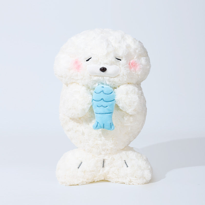 Hugging Fish Seal Plush Toy for Cozy Kawaii Room Decor