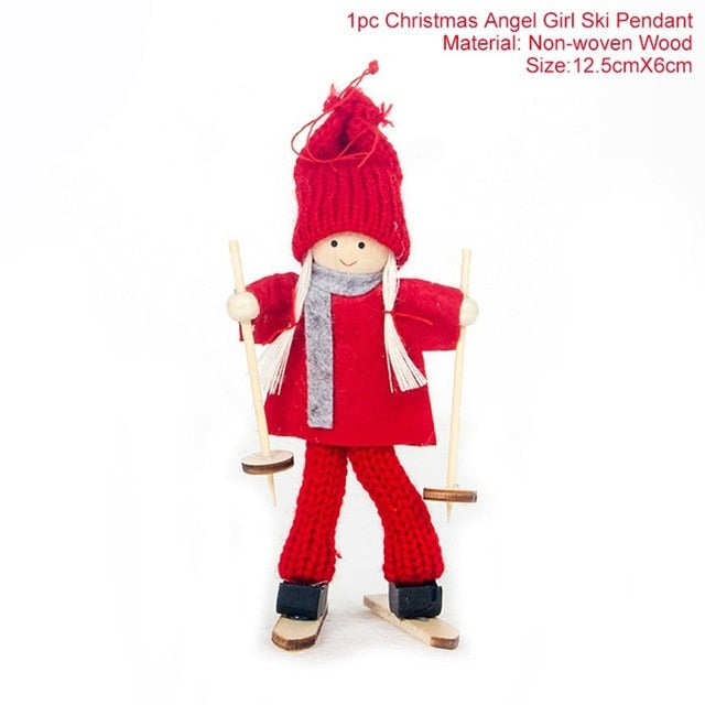 Ski Angel Christmas Ornament for Whimsical Holiday Cheer