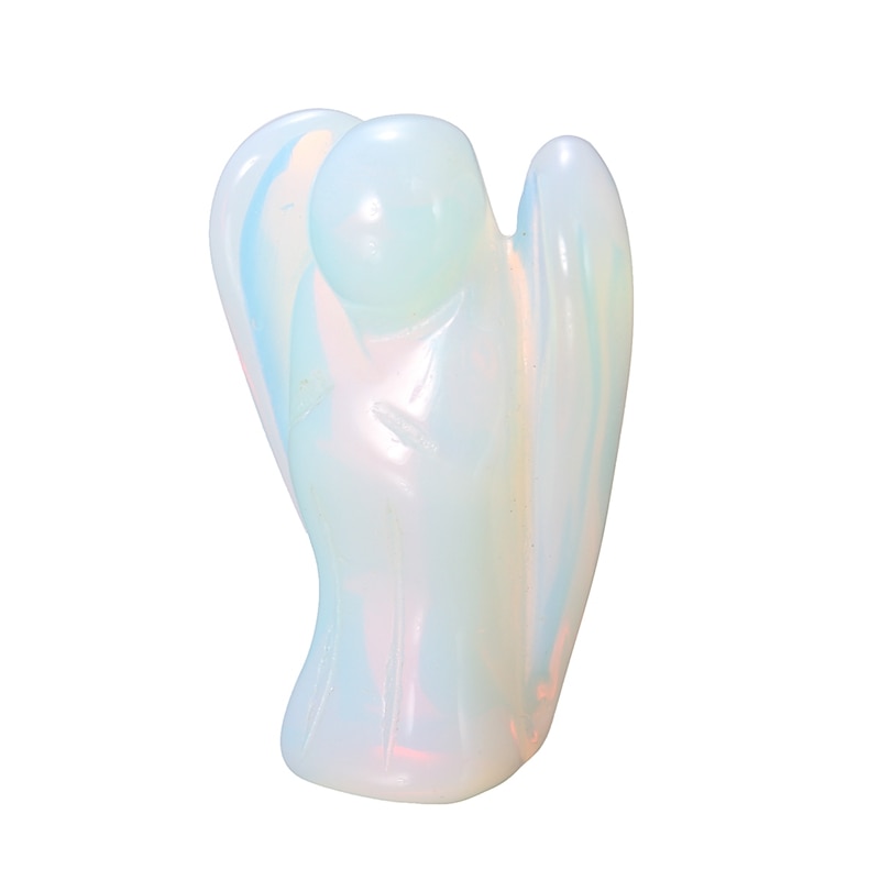 Opalite Angel Figurine for Serene Spiritual Home Decor