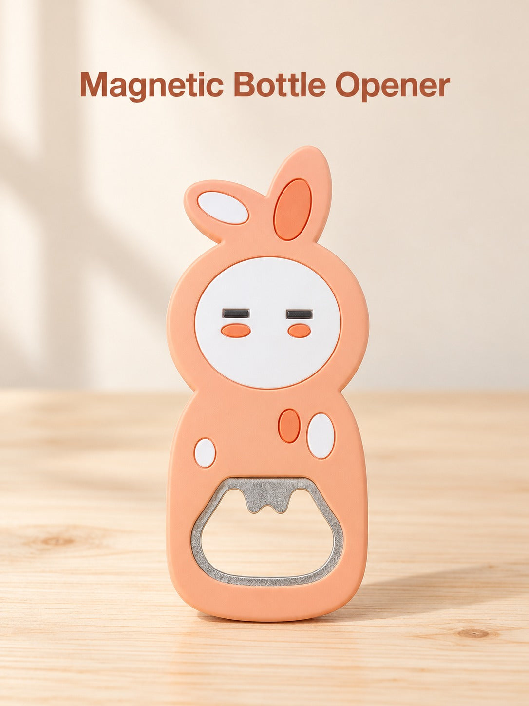 Cute Bottle Opener Fridge Magnet With Stainless Steel Head