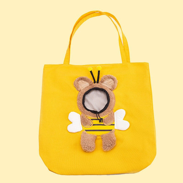 Cute Bee-Shaped Pet Tote Bag for Small Cats & Dogs