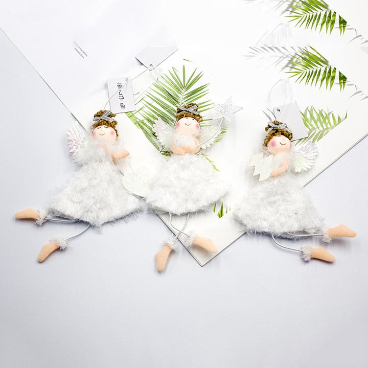 Plush Angel Christmas Ornament for Whimsical Decor