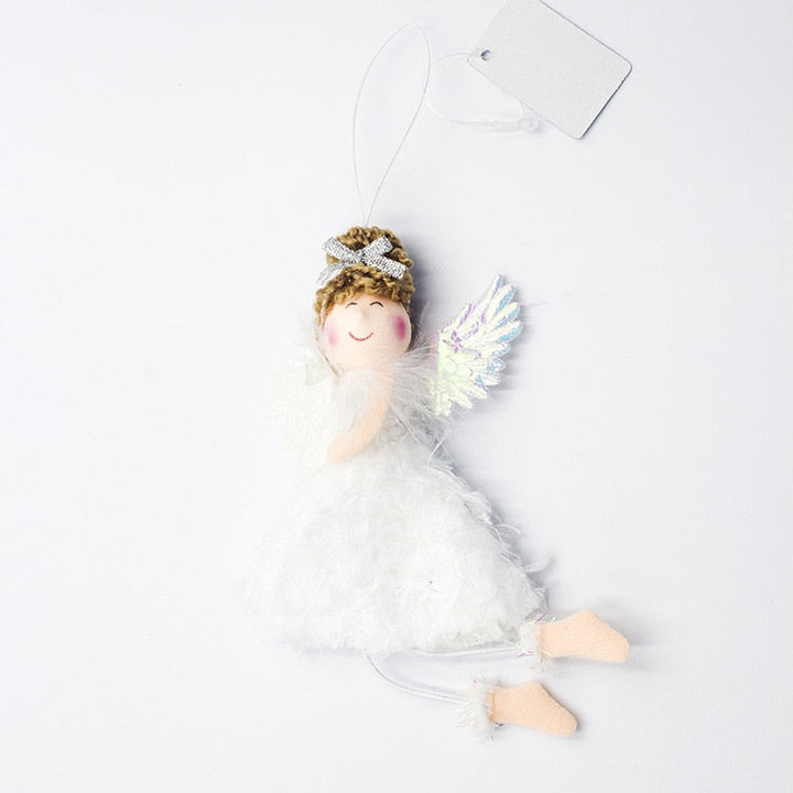 Plush Angel Christmas Ornament for Whimsical Decor