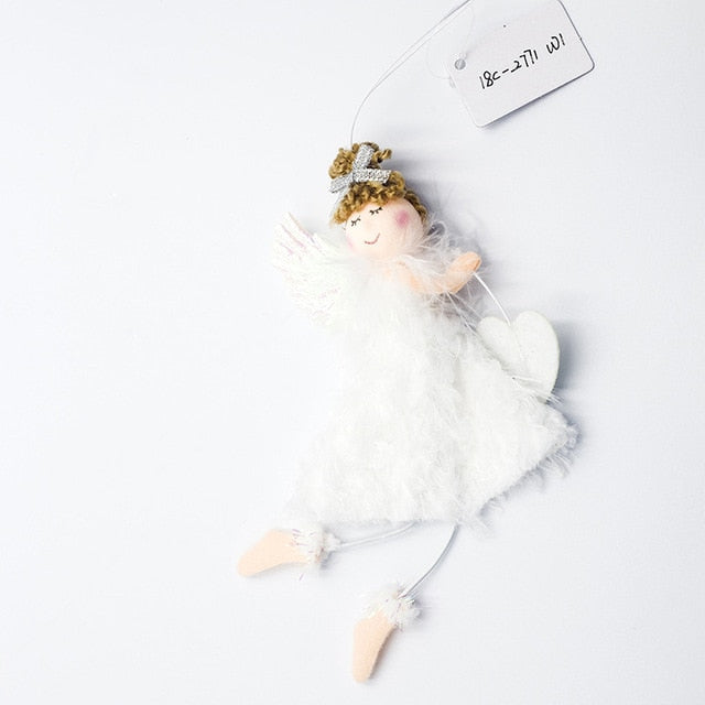 Plush Angel Christmas Ornament for Whimsical Decor