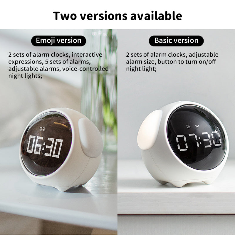 Kids Digital Alarm Clock With Playful Light-Up Emotions