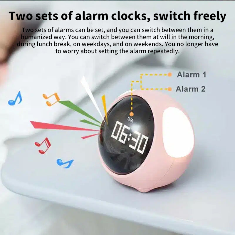 Kids Digital Alarm Clock With Playful Light-Up Emotions