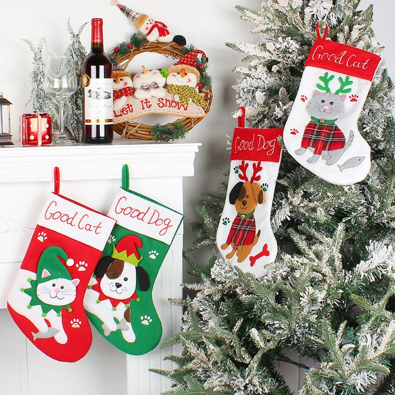 Cat & Dog Christmas Stockings for Festive Pet Gifts