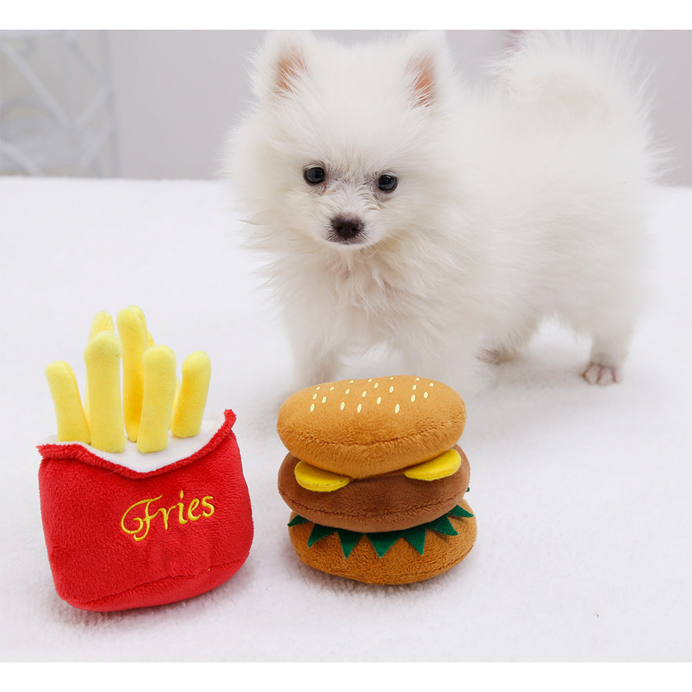 Plush Dog Toy Set for Indoor Play and Cozy Cuddles