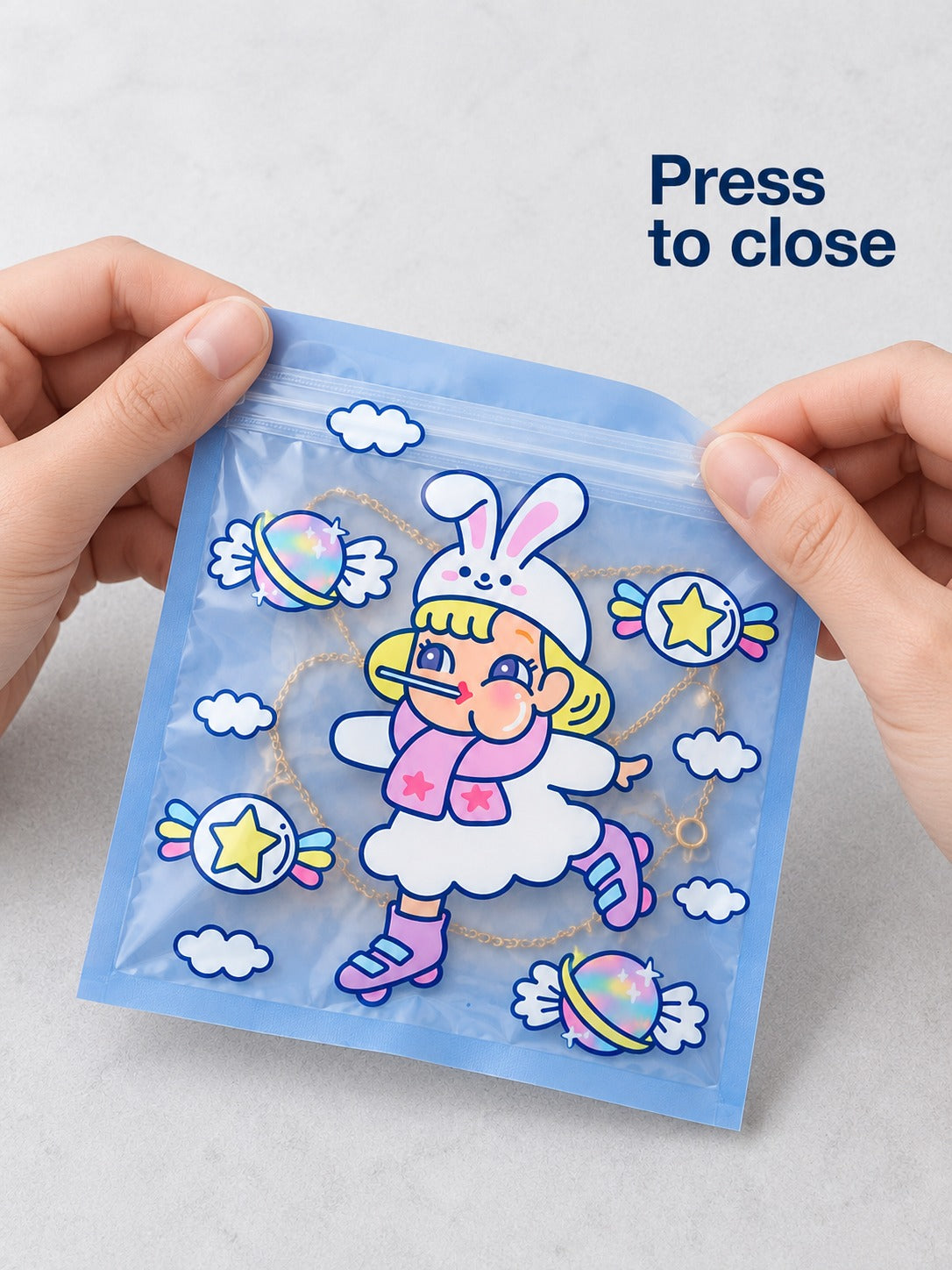 Cute Character Zip Bags for Snacks, Jewelry & Gifts