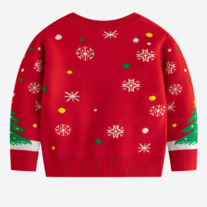 Children's Christmas Sweater with Cute Cartoon Knit