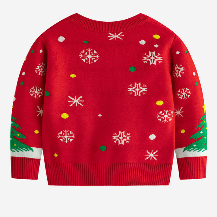 Children's Christmas Sweater with Cute Cartoon Knit