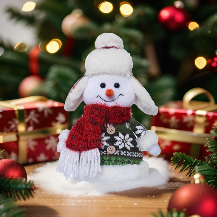 Plush Snowman Christmas Decoration for Festive Charm