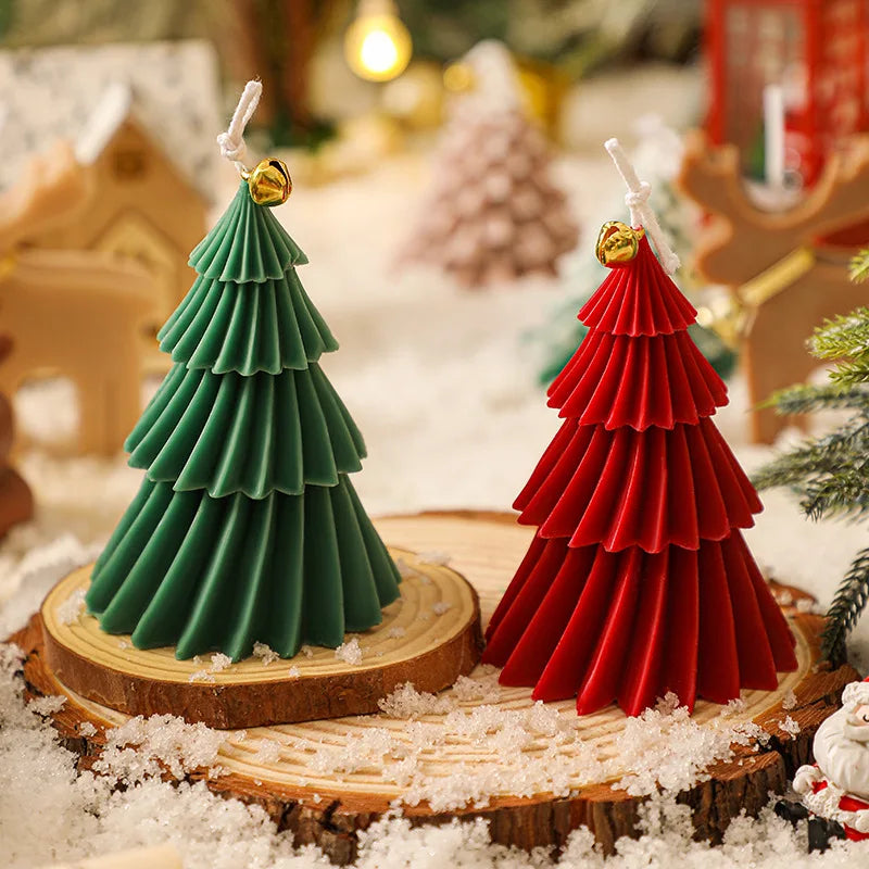 Cute Christmas Tree Candles for Festive Holiday Decor