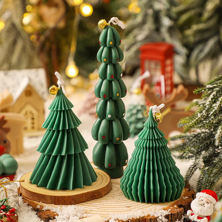 Cute Christmas Tree Candles for Festive Holiday Decor