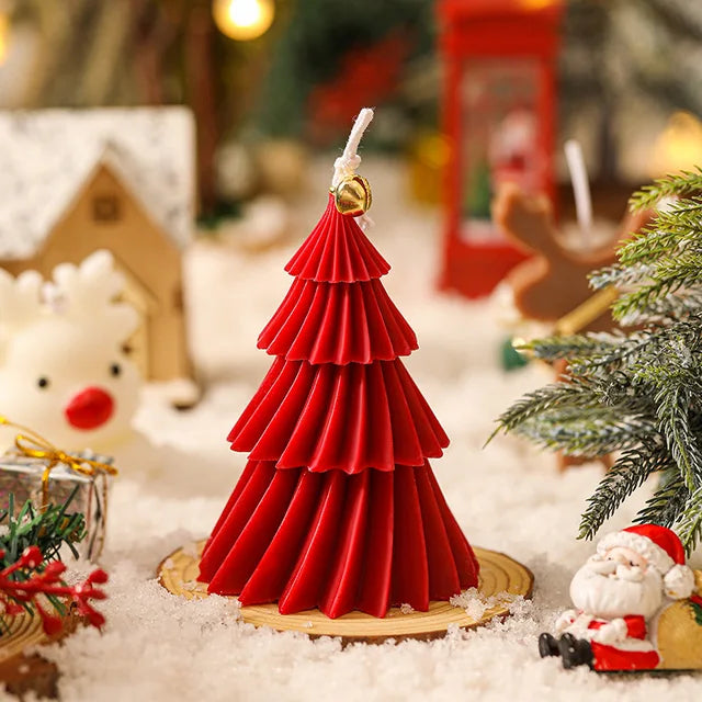 Cute Christmas Tree Candles for Festive Holiday Decor