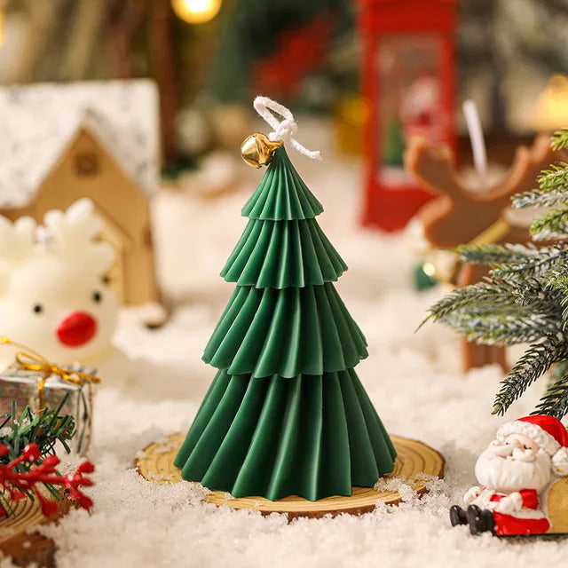 Cute Christmas Tree Candles for Festive Holiday Decor