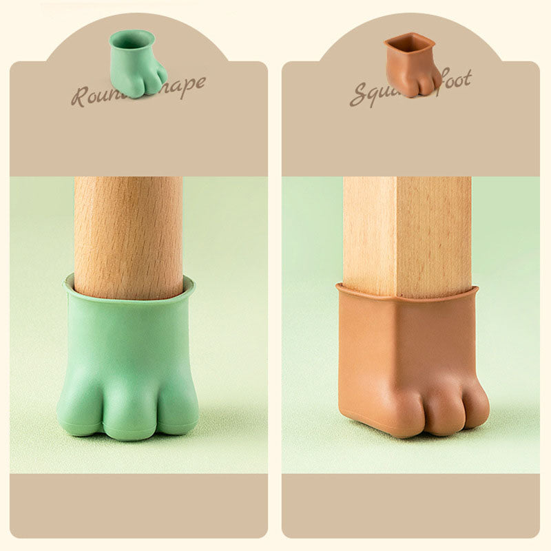 Silicone Cat Paw Chair Leg Covers for Silent Floors