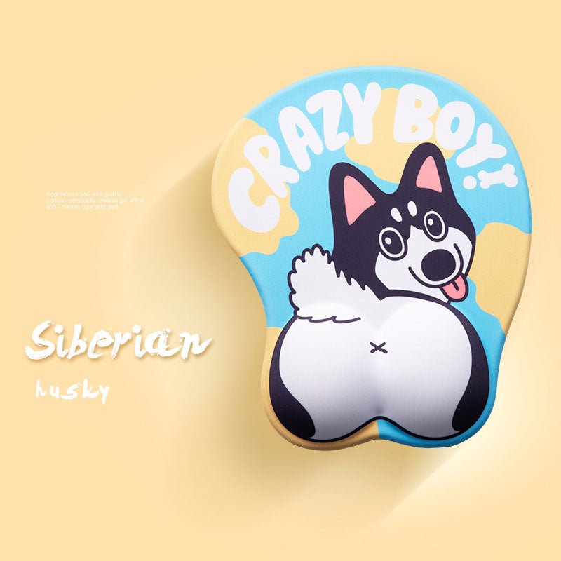 Corgi Mouse Pad with Gel Wrist Rest for Desk Comfort