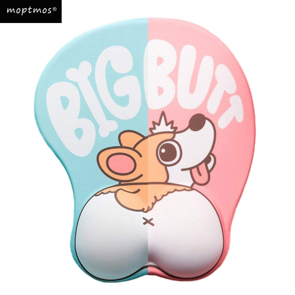 Corgi Mouse Pad with Gel Wrist Rest for Desk Comfort