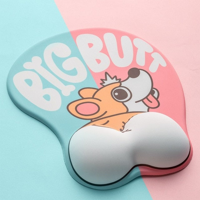 Corgi Mouse Pad with Gel Wrist Rest for Desk Comfort
