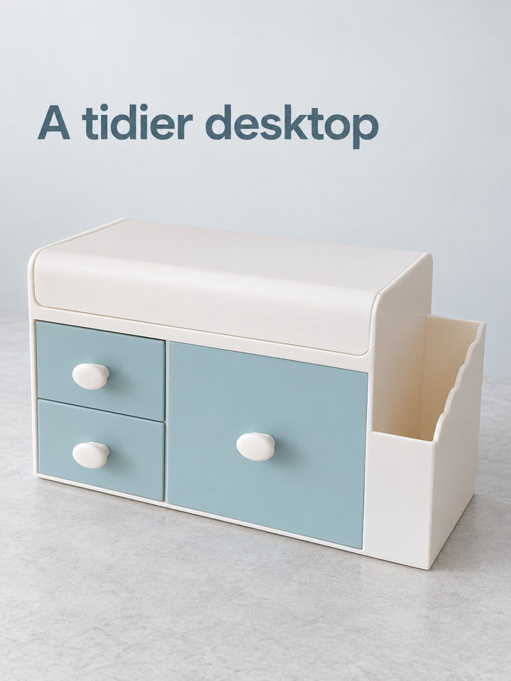 Cute Desktop Storage Box for Cosmetics and Stationery