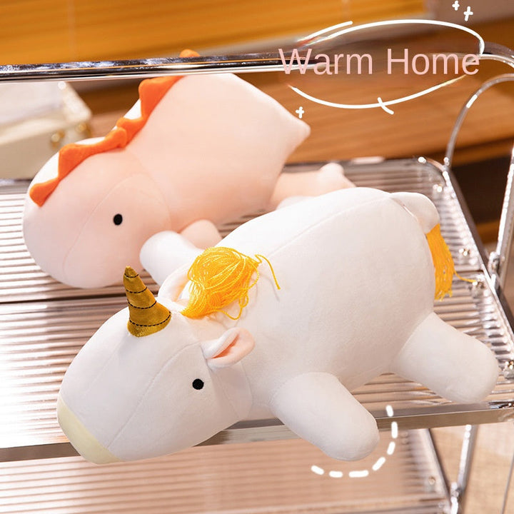 Stackable Dinosaur & Unicorn Plush Toy Set for Cozy Decor