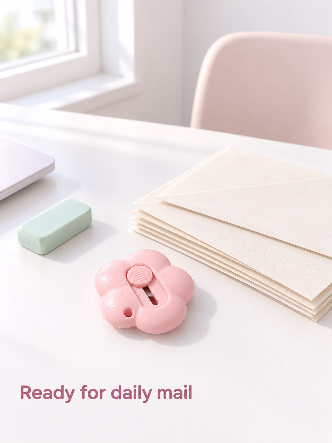 Cute Flower Mini Letter Opener With Retractable Blade