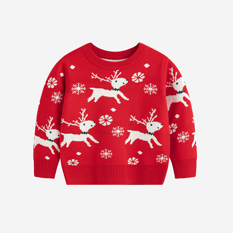 Girls' Christmas Knitted Sweater for Cozy Holiday Style