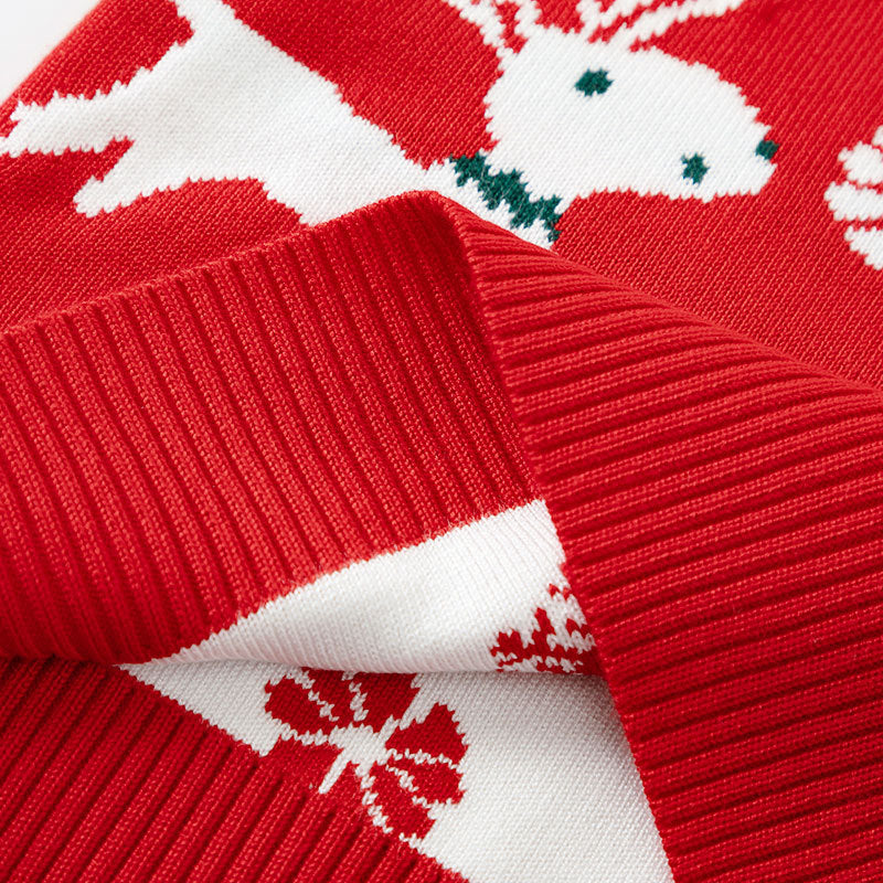 Girls' Christmas Knitted Sweater for Cozy Holiday Style