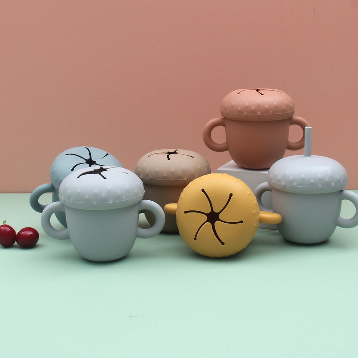 Silicone Snack Cup for Toddlers, Tidy Travel Snacking