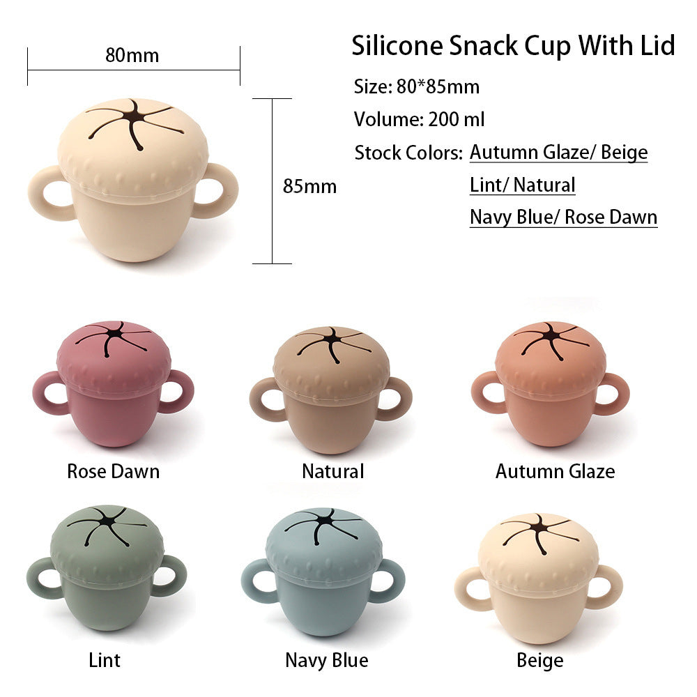 Silicone Snack Cup for Toddlers, Tidy Travel Snacking