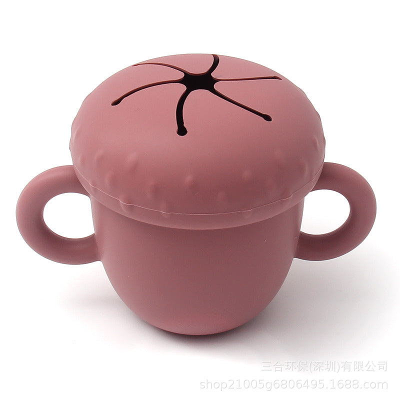 Silicone Snack Cup for Toddlers, Tidy Travel Snacking